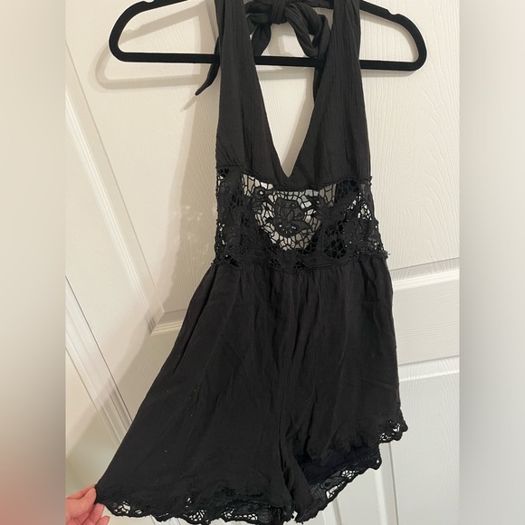 Free People Wide Leg Halter Romper - Picture 3 of 13